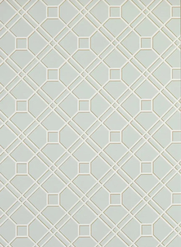 GP & J Baker Carta da parati Langdale Trellis - Soft Aqua