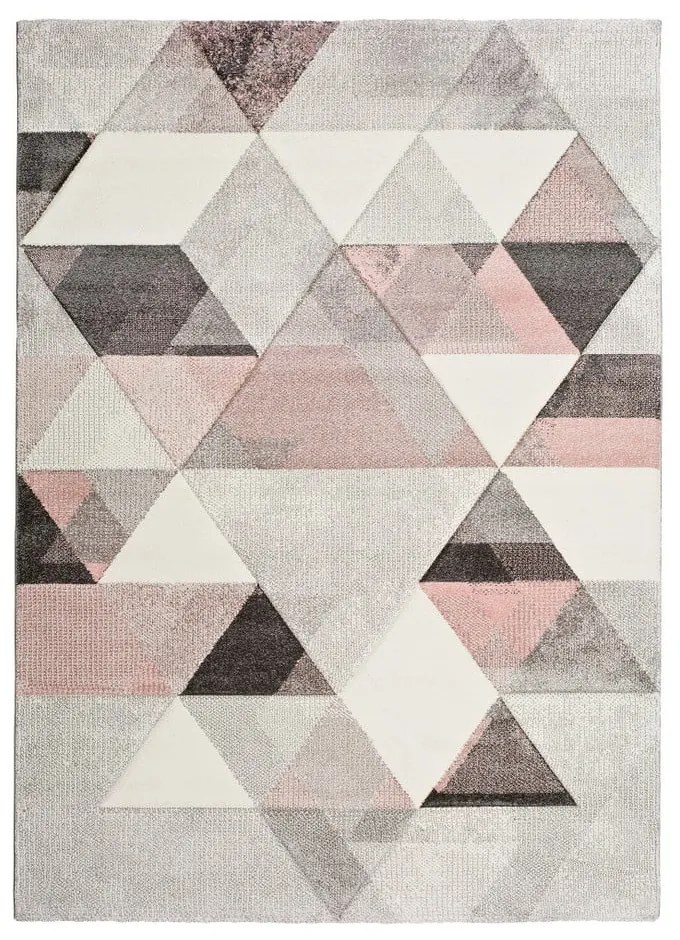 Tappeto grigio e rosa , 160 x 230 cm Pinky Dugaro - Universal