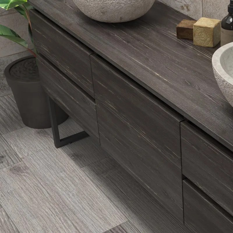 Mobile bagno a terra 180 cm con 5 cassetti SP-180P5 - KAMALU