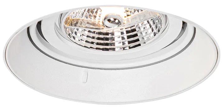 Set di 6 faretti da incasso moderni bianchi GU10 AR70 rotondi senza cornice - Oneon