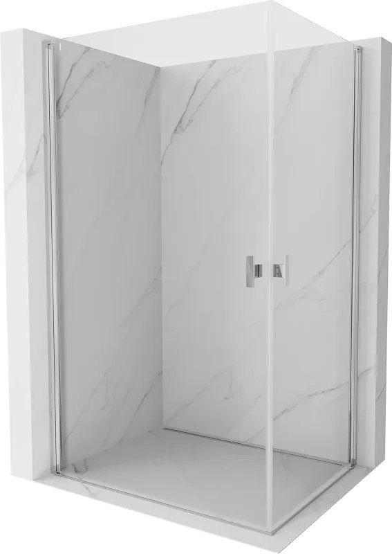 Mexen Mist-B Duo cabina doccia apribile 75 x 70 cm, trasparente, cromo - 8A2-075-070-01-00