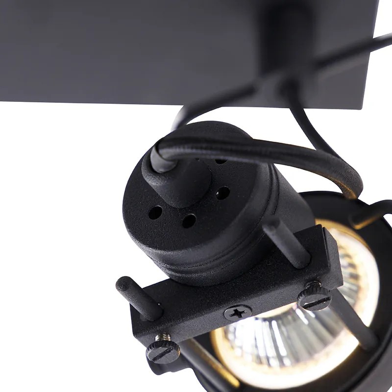 Faretto industriale nero 2 luci - Suplux