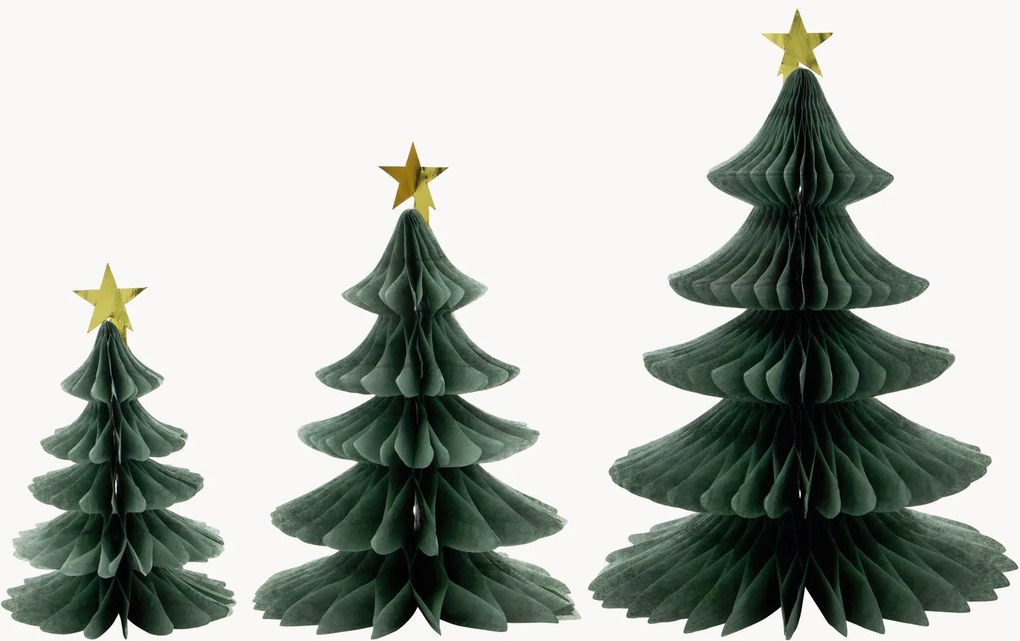 Set di 3 addobbi di Natale fatti a mano Tree