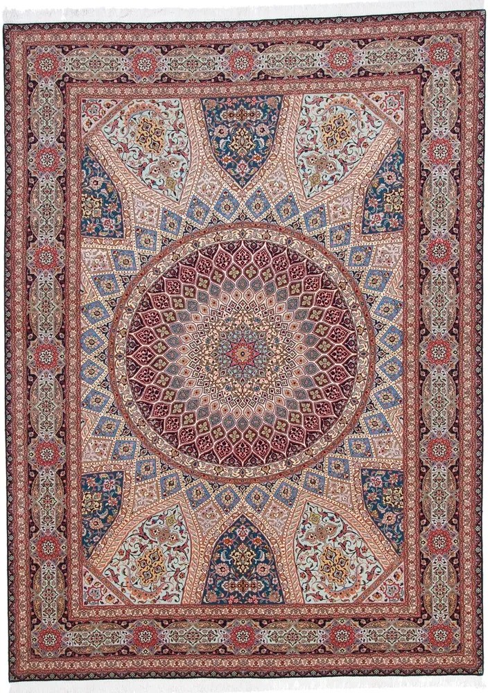 Tabriz Tappeto 350x250 (Iran) Annodato A Mano