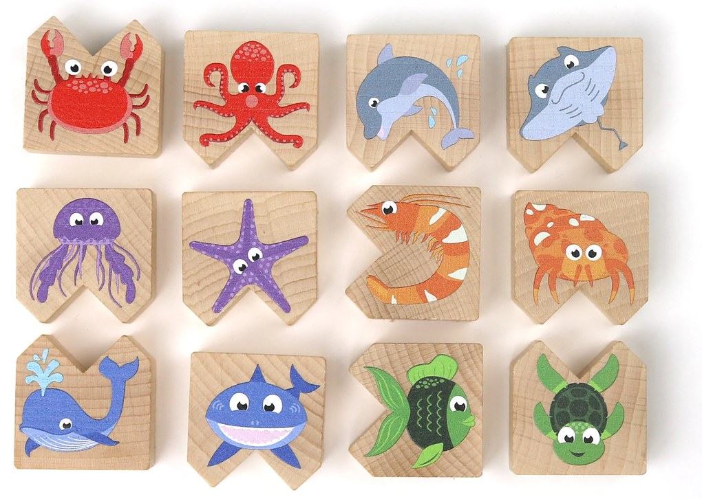 Milaniwood - Gioco equilibristo in legno - Animali oceano