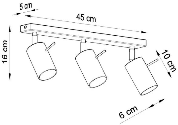 Sollux SL.0451 - Faretto da binario RING 3xGU10/10W/230V
