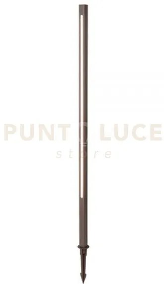 Paletto per esterni marrone in alluminio 3000k