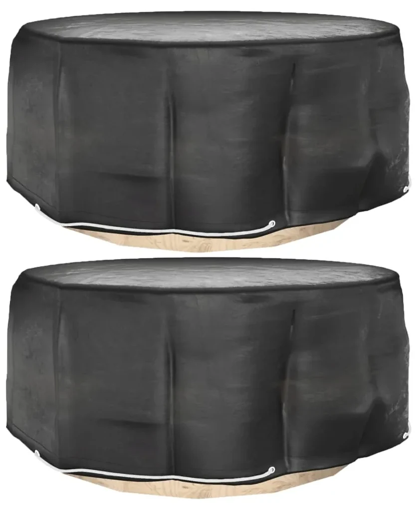 Coperture mobili da giardino 2pz 10 occhielli Ø260x90cm rotonde