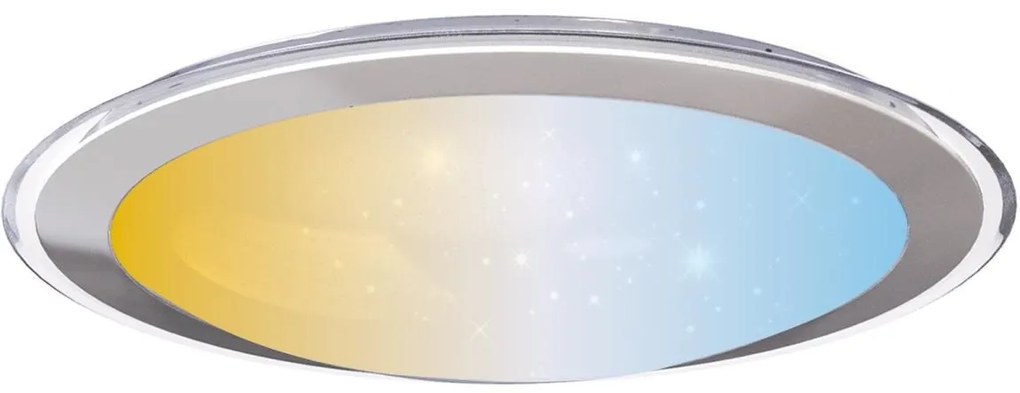 Aigostar - Plafoniera LED dimmerabile 30W/230V 2700–6500K Ø 42,9 cm cromo + telecomando