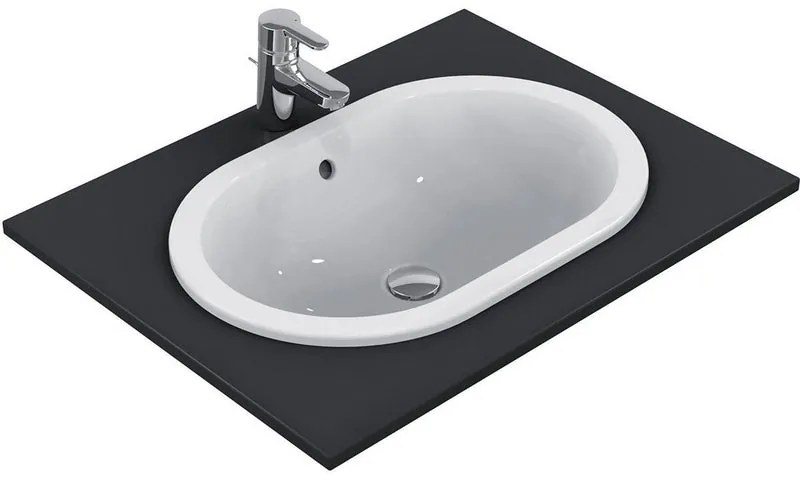 Lavabo da appoggio rettangolare in ceramica L 62 x H 17.5 x P 41 cm bianco