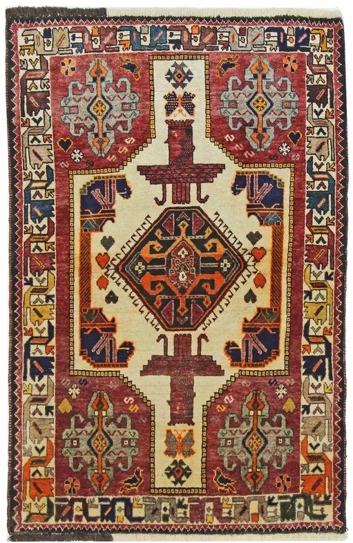 Gashghai Tappeto 170x110 Beige (Iran) Annodato A Mano