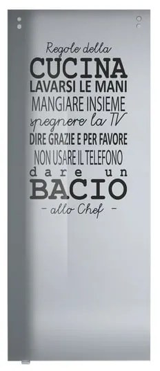 Anta per porta scorrevole esterno muro Regole in vetro trasparente satinato, L 88 x H 215 cm spessore 10 mm, apertura destra