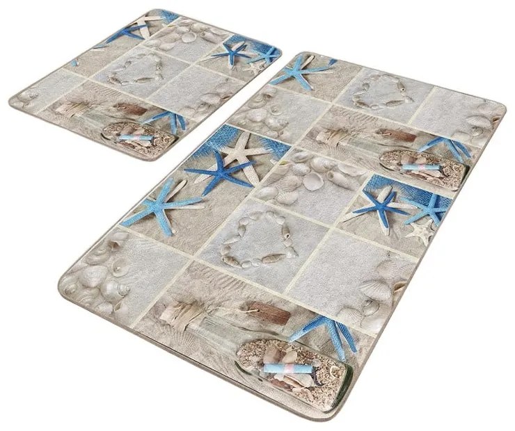 Tappeti da bagno beige in set di 2 pezzi 60x100 cm - Mila Home