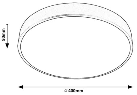 Rabalux 3315 - Plafoniera da soffitto LED TESIA LED/36W/230V 40 cm argento