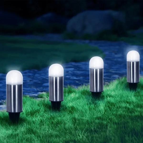 Aigostar - Lampada solare LED LED/0,006W/1,2V 20cm cromo 6500K IP44