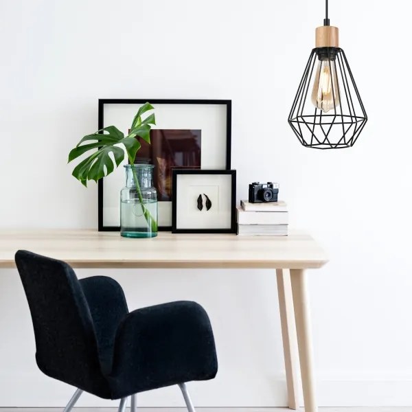 Brilagi - Lampadario a sospensione con filo WOODY BASKET 1xE27/60W/230V quercia