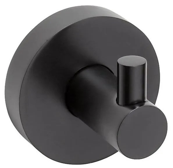 Sapho - Gancio a parete X-ROUND 5x5,5 cm nero opaco