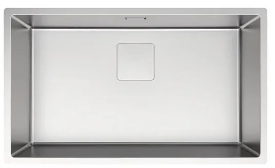 Lavello sopratop 1 vasca in inox argento DELINIA Michigan L L 75 x L 45 cm