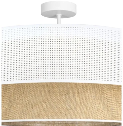 Lampada a plafone BORHO 1xE27/60W/230V bianco/iuta