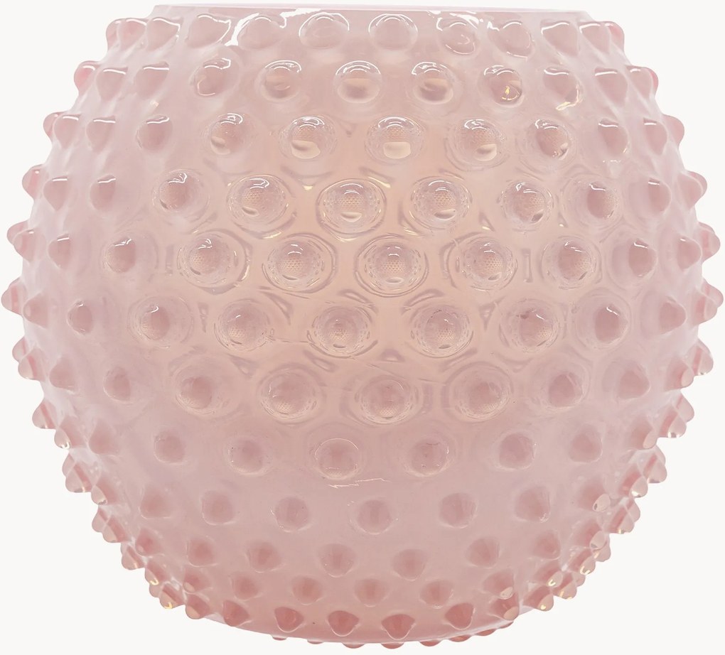 Vaso in vetro soffiato Opaline Hobnail