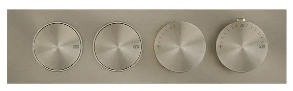 Parti esterne per miscelatore termostatico a 2 funzioni indipendenti parti incasso non inclusa brass brushed 66222 gessi