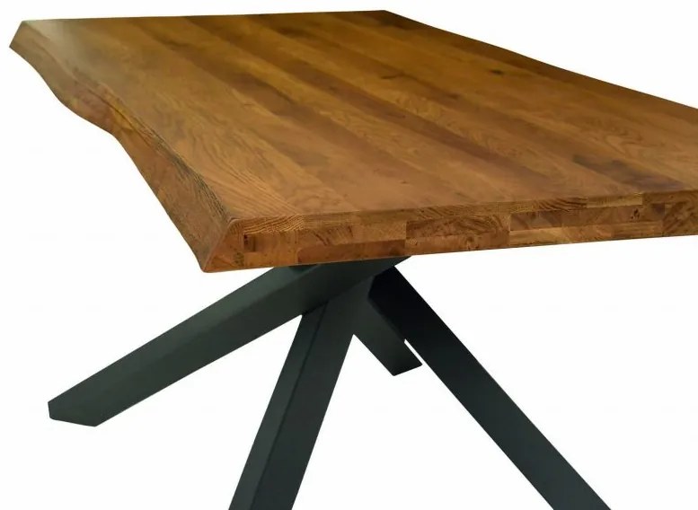 Tavolo BOLGHERI massello rovere nodato sp. 6 180×90 cm (Grano)
