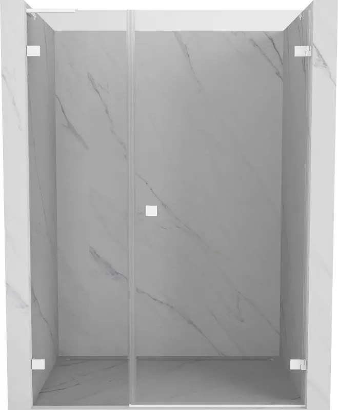 Mexen Lunar-B L porta doccia battente destra 120 cm, trasparente, bianco - 832SL-120-050-20-00-P