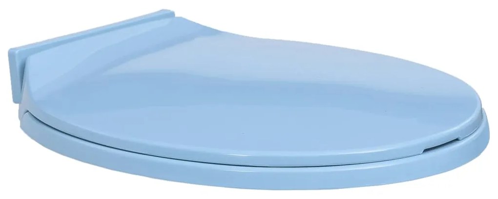 Tavoletta Wc A Chiusura Ammortizzata Blu Ovale /