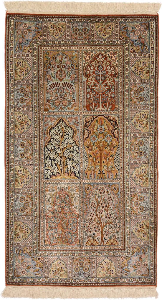 Cashmere Silk Tappeto 120 x 70 (Indian) Annodato A Mano