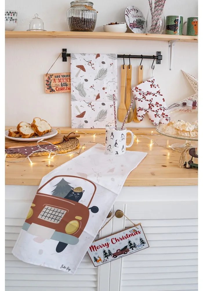 Set di strofinacci in cotone a tema Natale 2 pz 50x70 cm Toadstools – Butter Kings