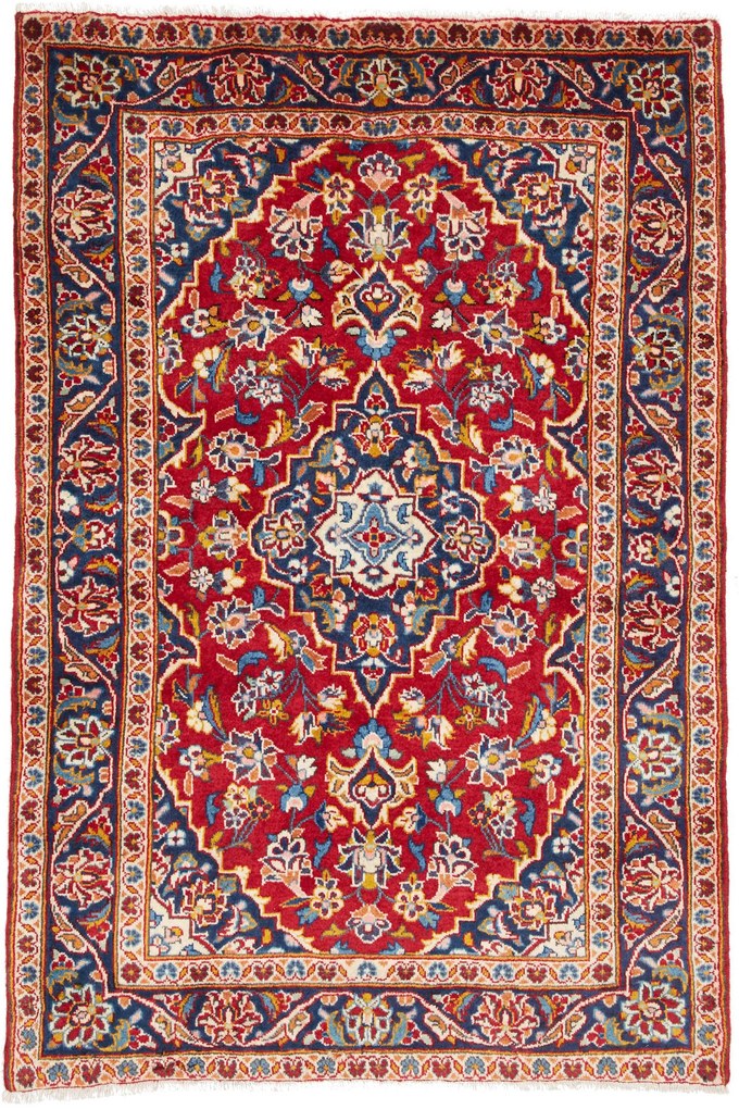 Kashan Tappeto persiano 100 x 150 Rosso (Iran) Annodato A Mano