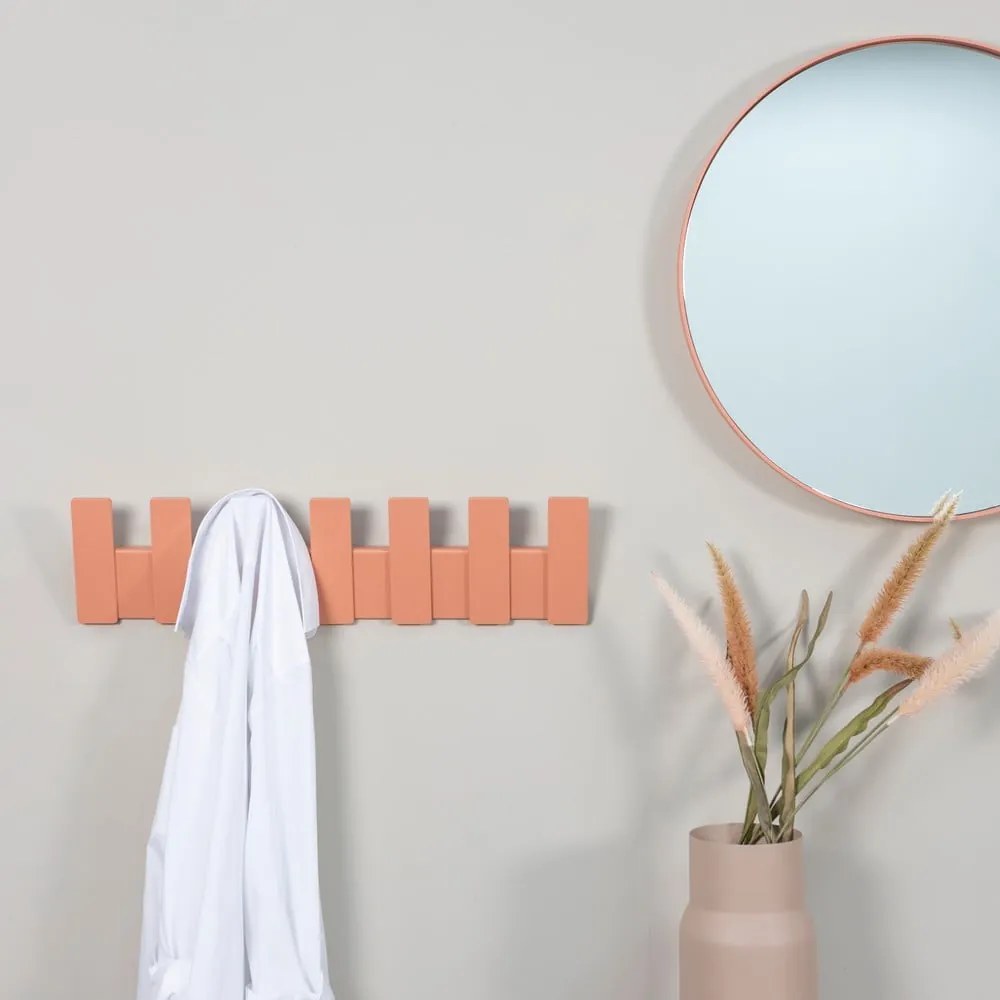 Attaccapanni da parete color salmone in metallo 64 cm Angle – Spinder Design