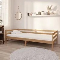 Divano Letto con Materasso 90x200 cm Miele in Legno di Pino cod mxl 73859