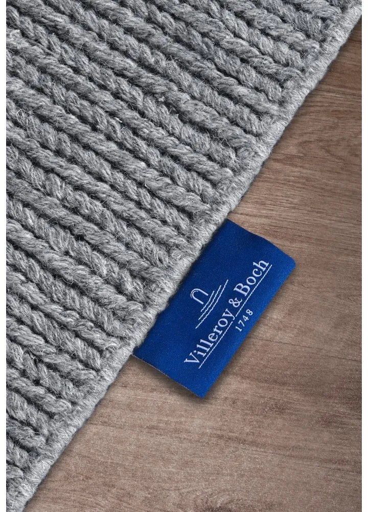 Tappeto grigio in lana tessuto a mano 80x150 cm Francois - Villeroy&Boch