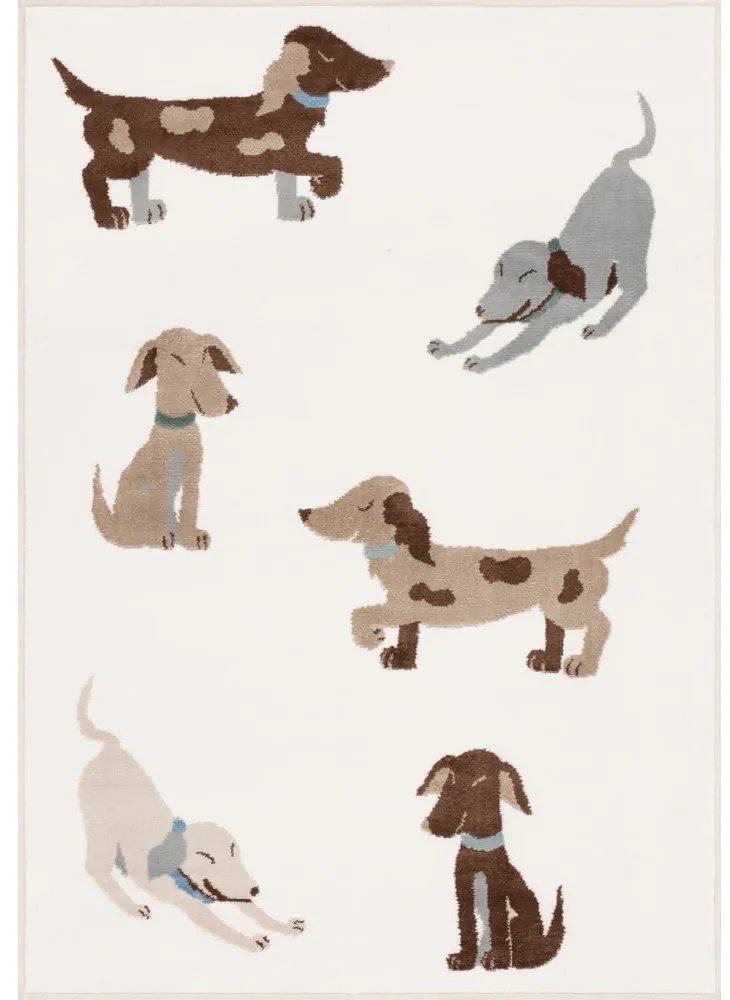 Tappeto per bambini avorio 80x150 cm Dogsie Pearl – FD