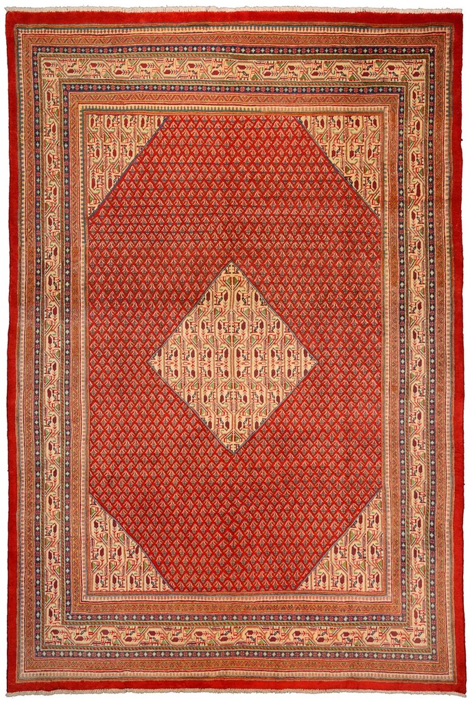 Mir Tappeto 210 x 320 Rosa (Iran) Annodato A Mano
