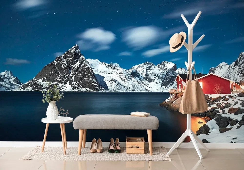 Carta da parati – Paesaggio notturno in Norvegia