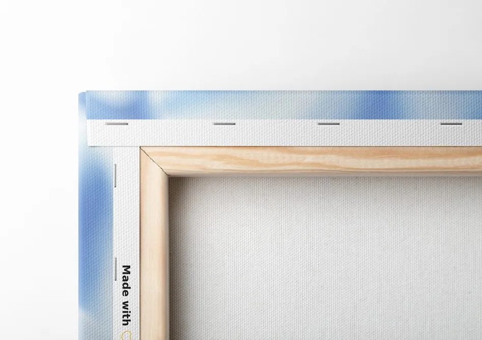 Stampa su tela – Fiori di ortensia blu-bianco
