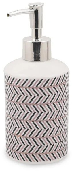 Set di accessori da bagno in poliresina bianca e nera Lidya - Mioli Decor