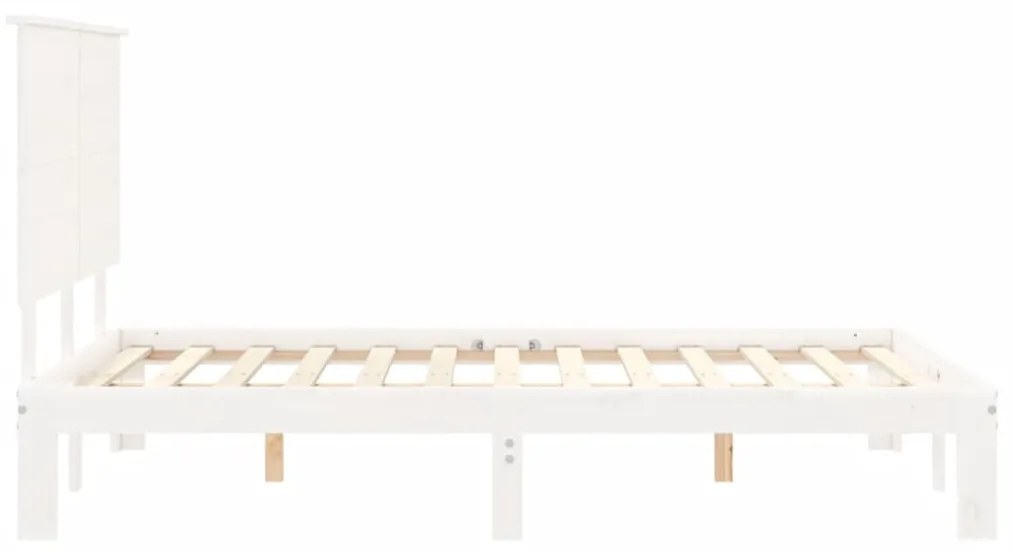 Giroletto con Testiera Bianco Small Double Legno Massello