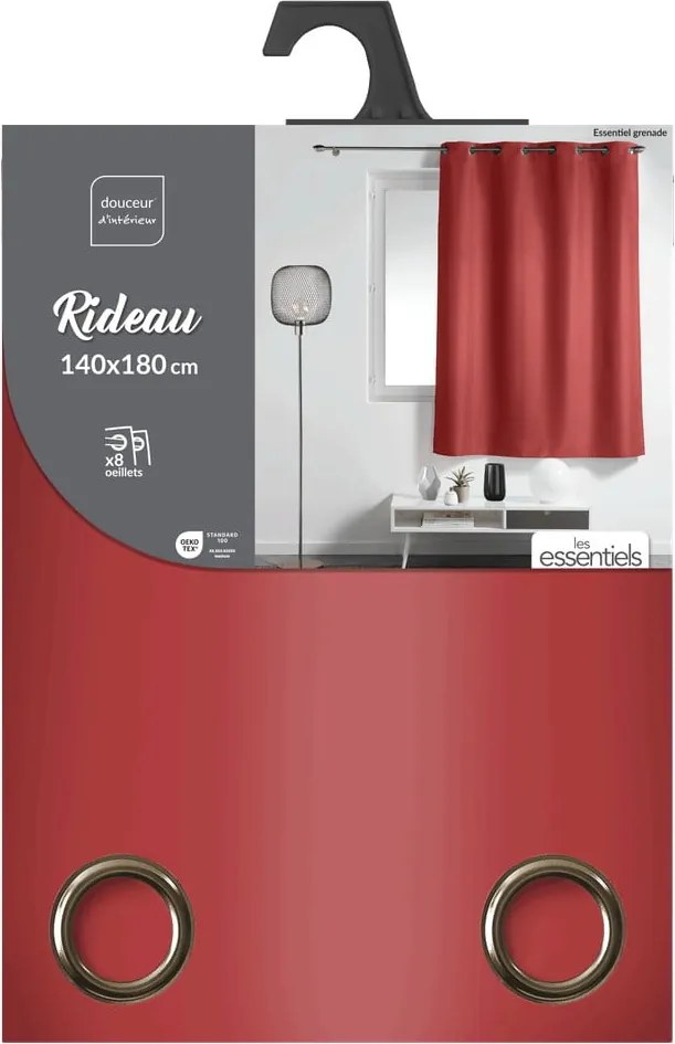 Tenda rossa 140x180 cm Essentiel – douceur d'intérieur