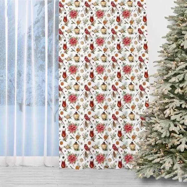 Tenda natalizia con motivo - Profumi di Natale 150 x 240 cm