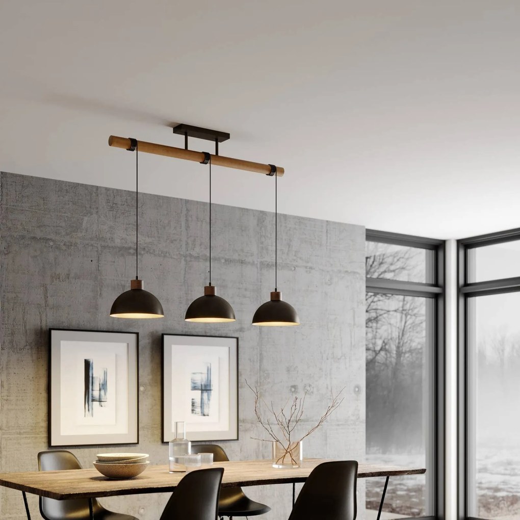 Lampada a sospensione Holgar Lindby, dimmerabile, Alluminio / Grigio / Zincato, Soggiorno / Sala da pranzo, Metallo, Industriale, Lampada a sospensione
