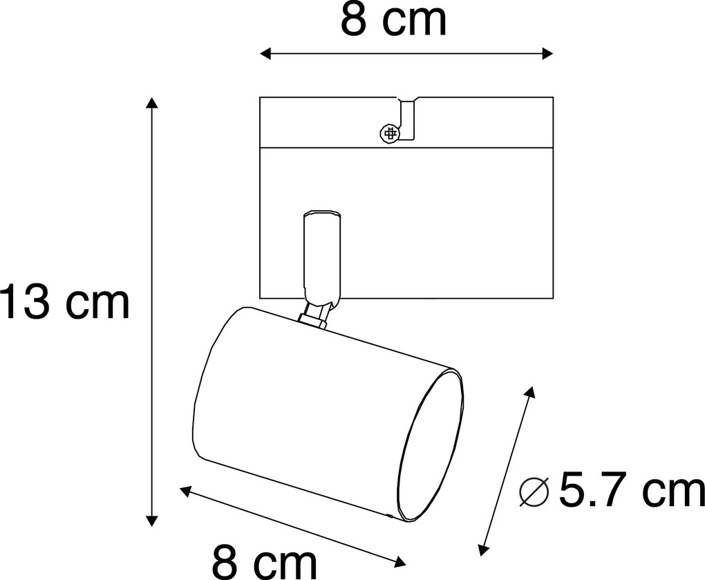 Faretto Smart Bianco Regolabile Quadrato Incl. Wifi GU10 50mm - Jeana