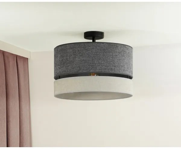 Duolla - Lampadario a plafone DOUBLE 1xE27/15W/230V diametro 40 cm grigio
