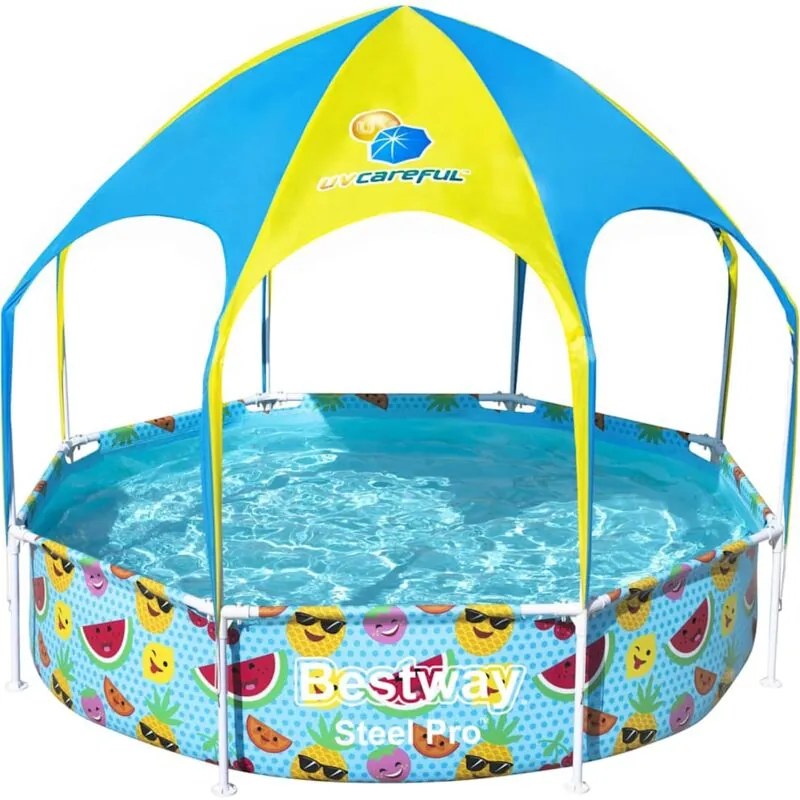 Bestway - Piscina Fuori Terra per Bambini Steel Pro Anti uv 244x51 cm