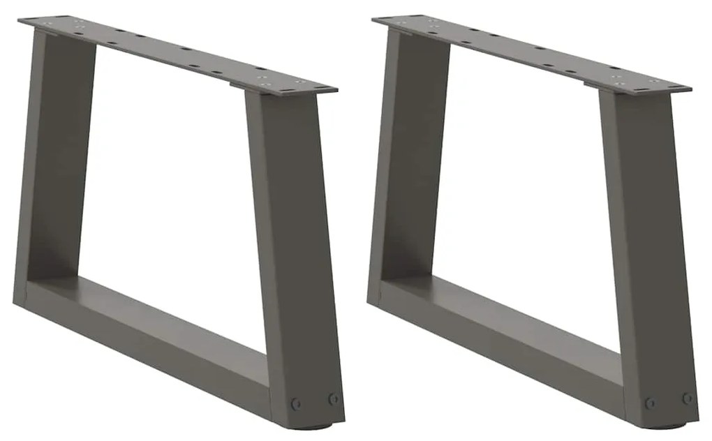 Gambe Tavolo Pranzo A V 2 Pz Antracite 60x(30-31,3)cm Acciaio /