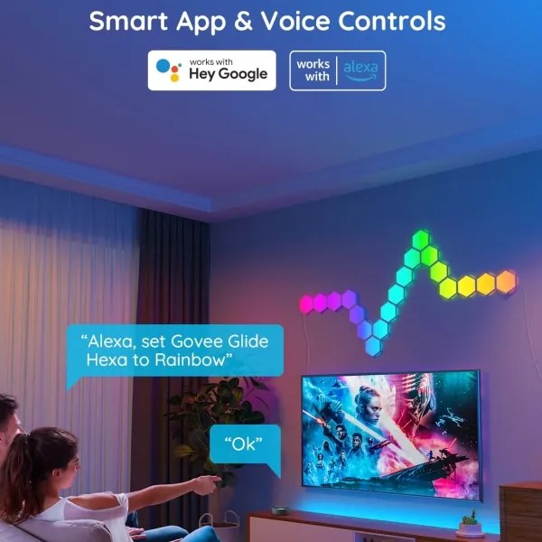 Govee - Pannello LED RGB dimmerabile 36W 230V Wi-Fi