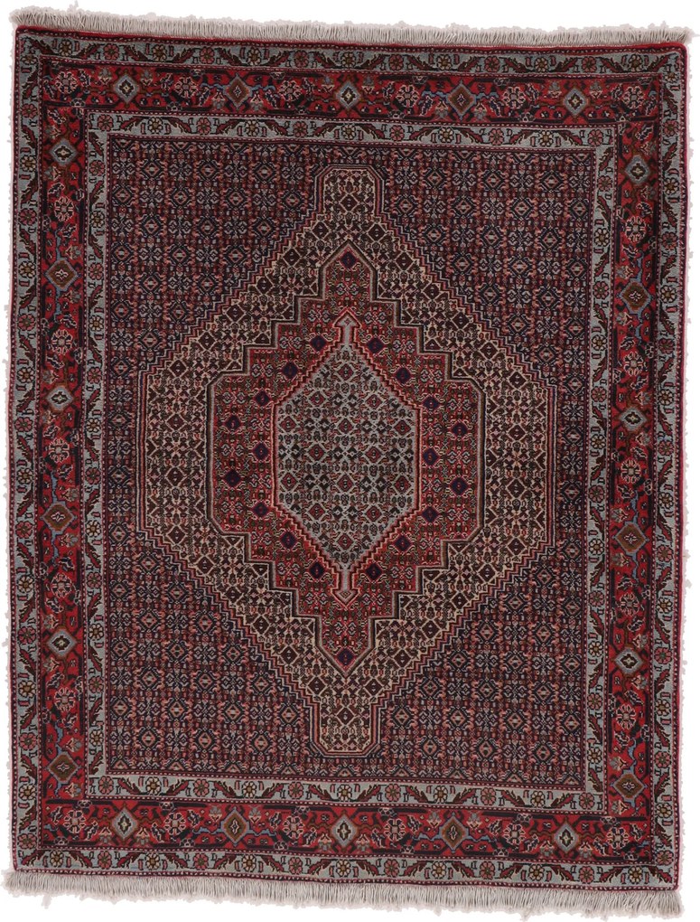 Sandjan Tappeto 130 x 160 (Iran) Annodato A Mano