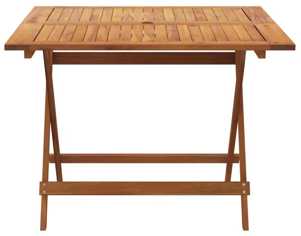 Tavolo da giardino pieghevole 90x90x75 cm legno massello acacia